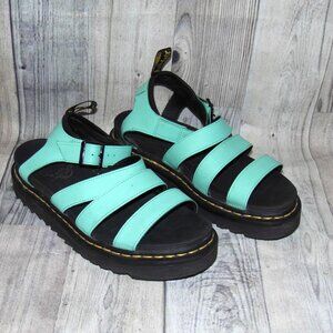 DR. MARTENS Blaire Mint Platform Sandals Womens Size 11
